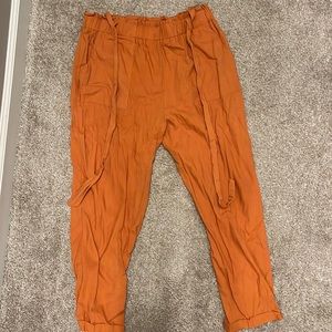 Orange Shinestar Capris